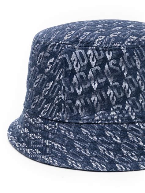 monogram denim bucket hats